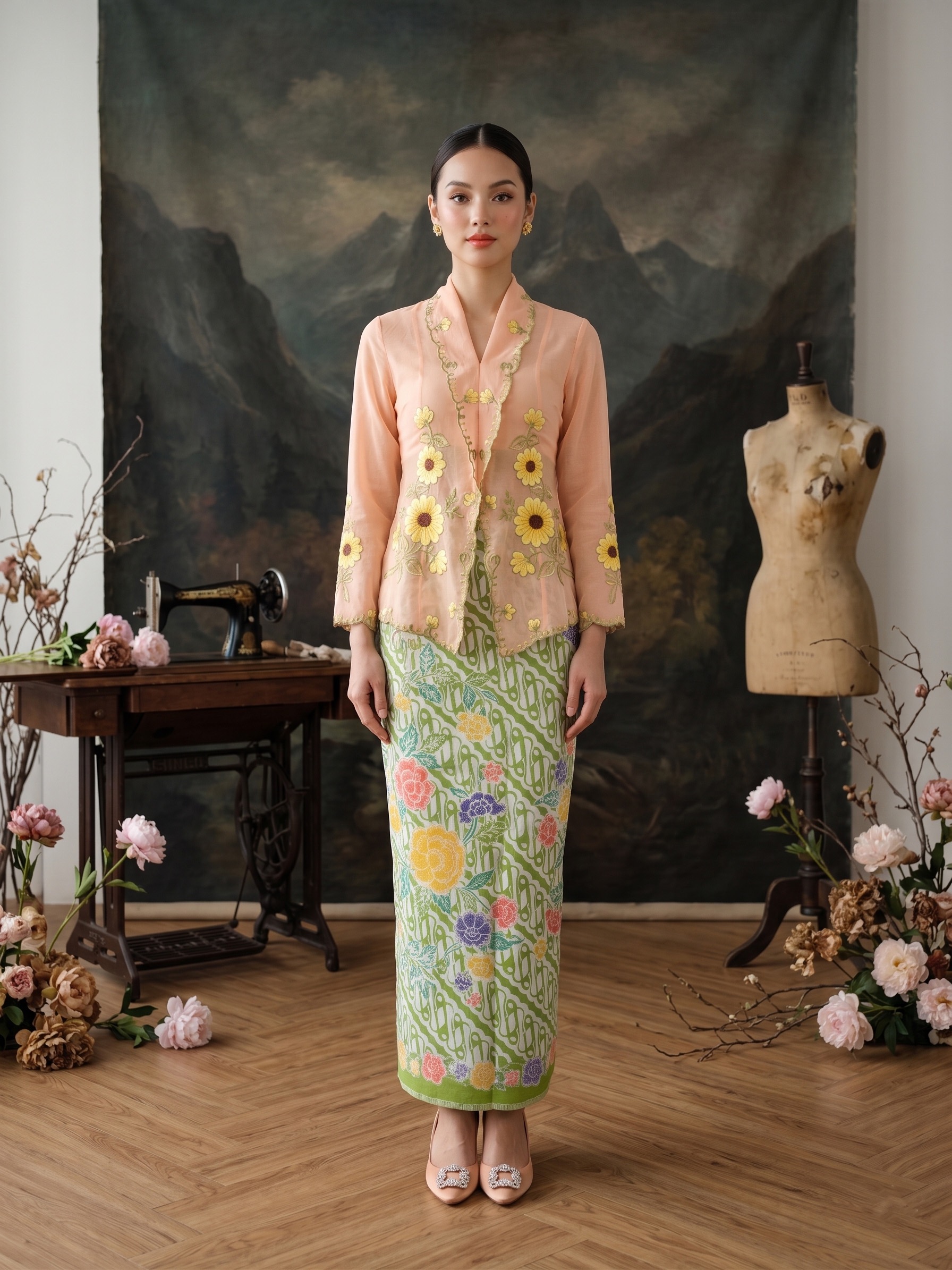Kebaya Sunflower Embroidery
