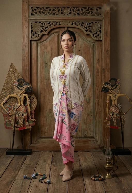 Image of ZAALI - Kebaya Iris Ivory