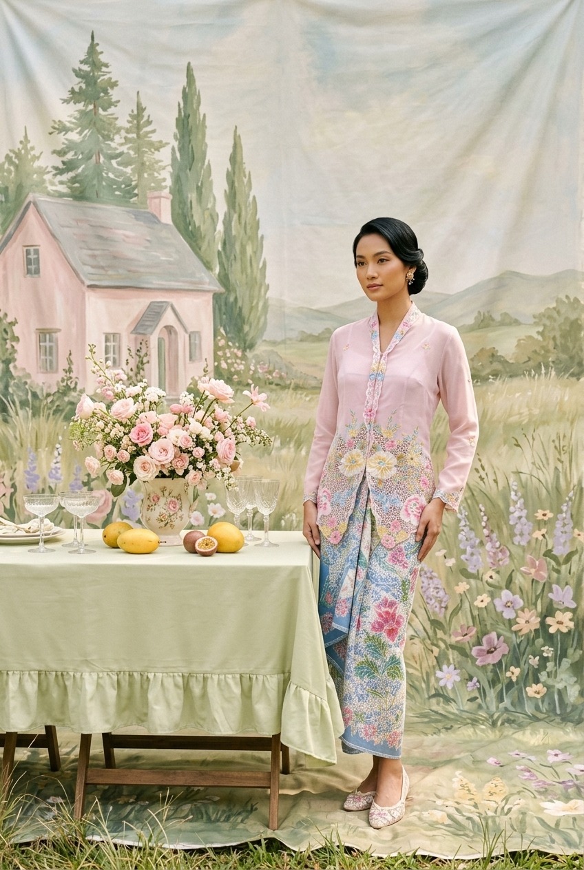 ZAALI - Kebaya Peony Embroidery