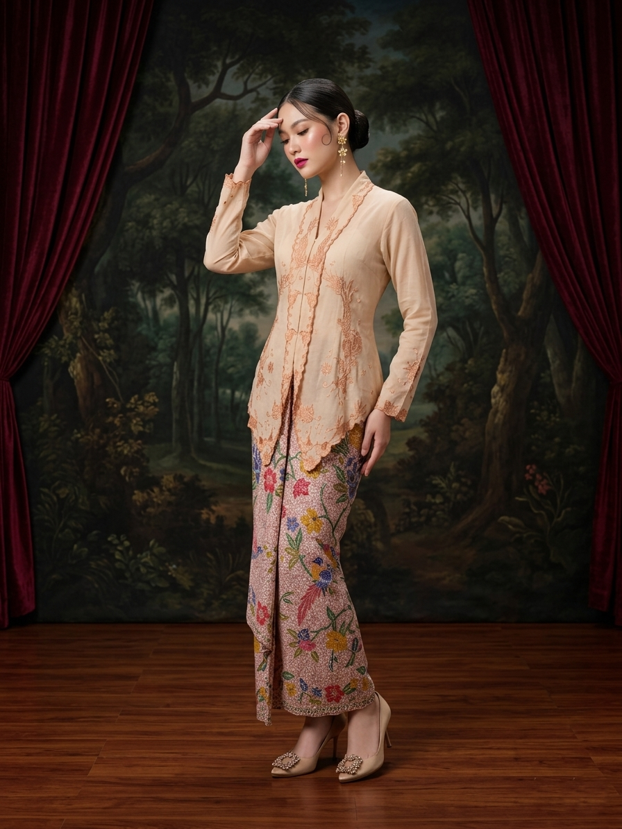 ZAALI - Kebaya Phoenix Beige