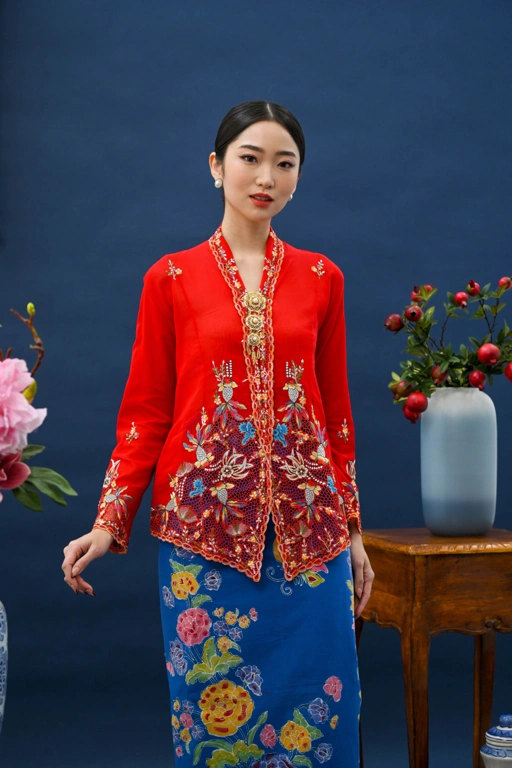 Image of Kebaya Dara Koi Embroidery