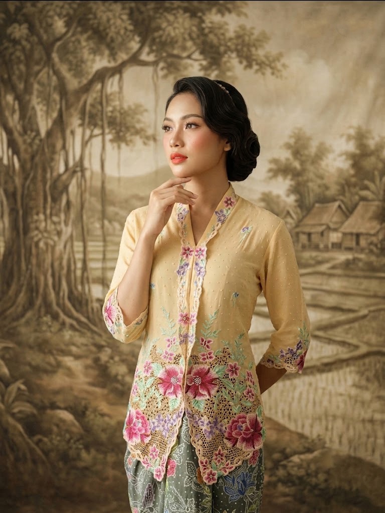 ZAALI - Kebaya Peony Embroidery