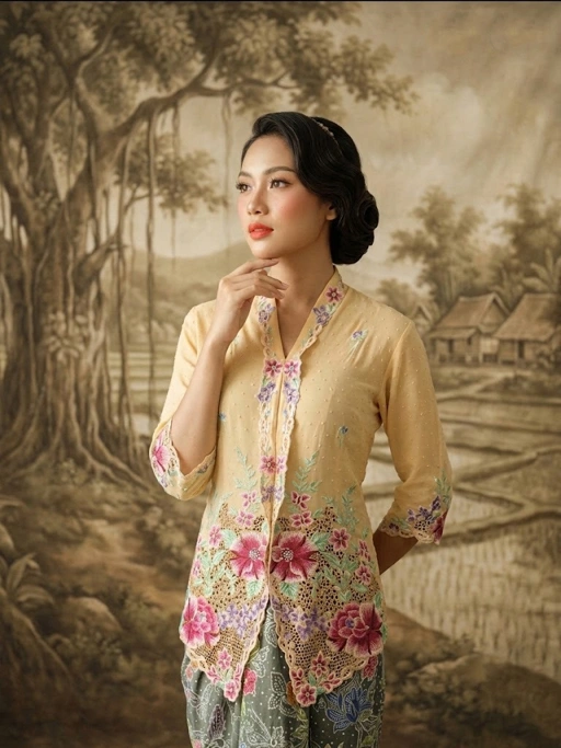 ZAALI - Kebaya Peony Embroidery