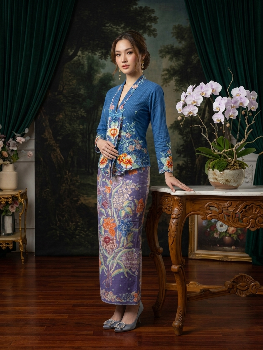 ZAALI - Kebaya Peony Embroidery
