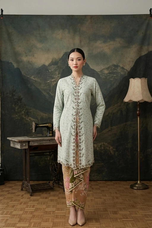 Image of Long Kebaya Little Jasmine Set
