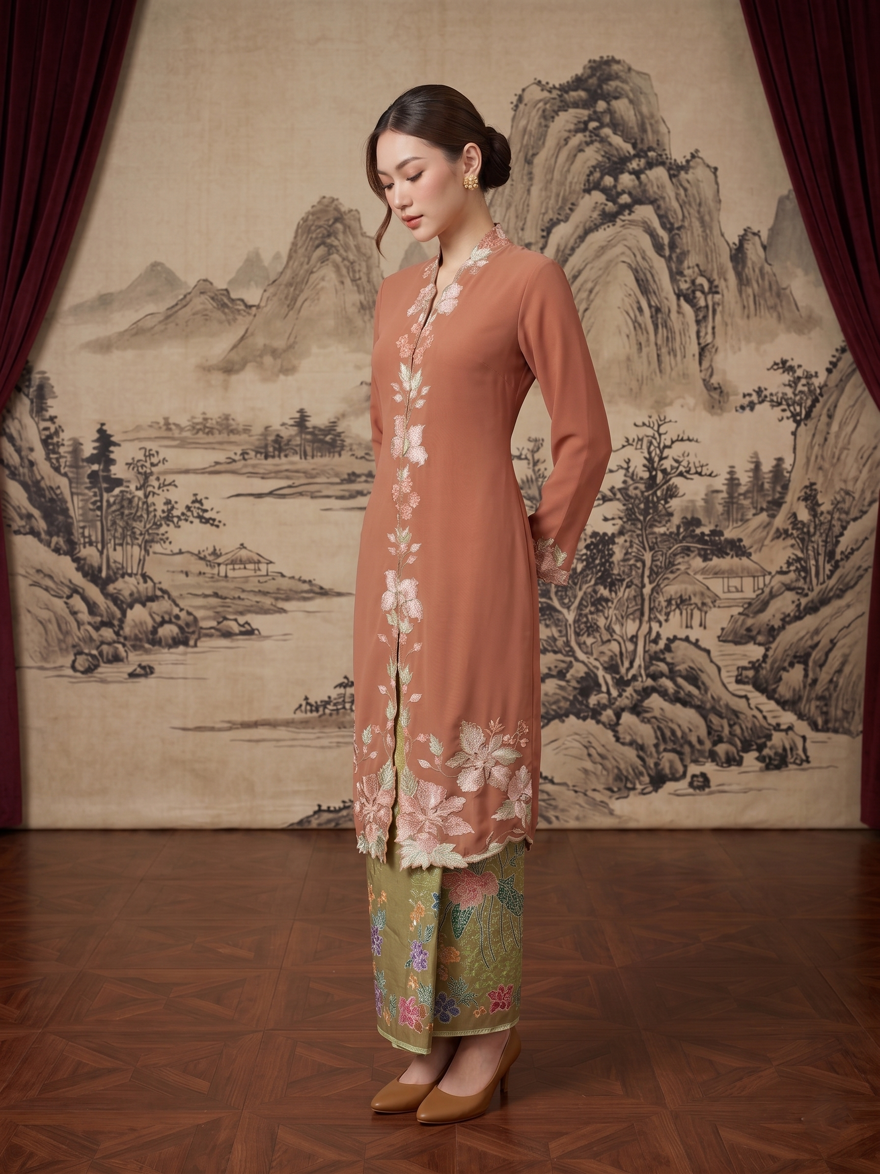 ZAALI - Long Kebaya Amaryllis