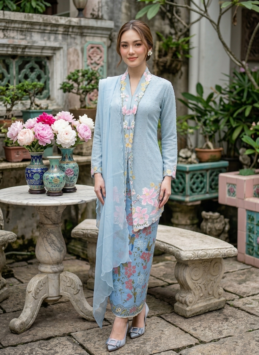 Long Kebaya Amaryllis Set