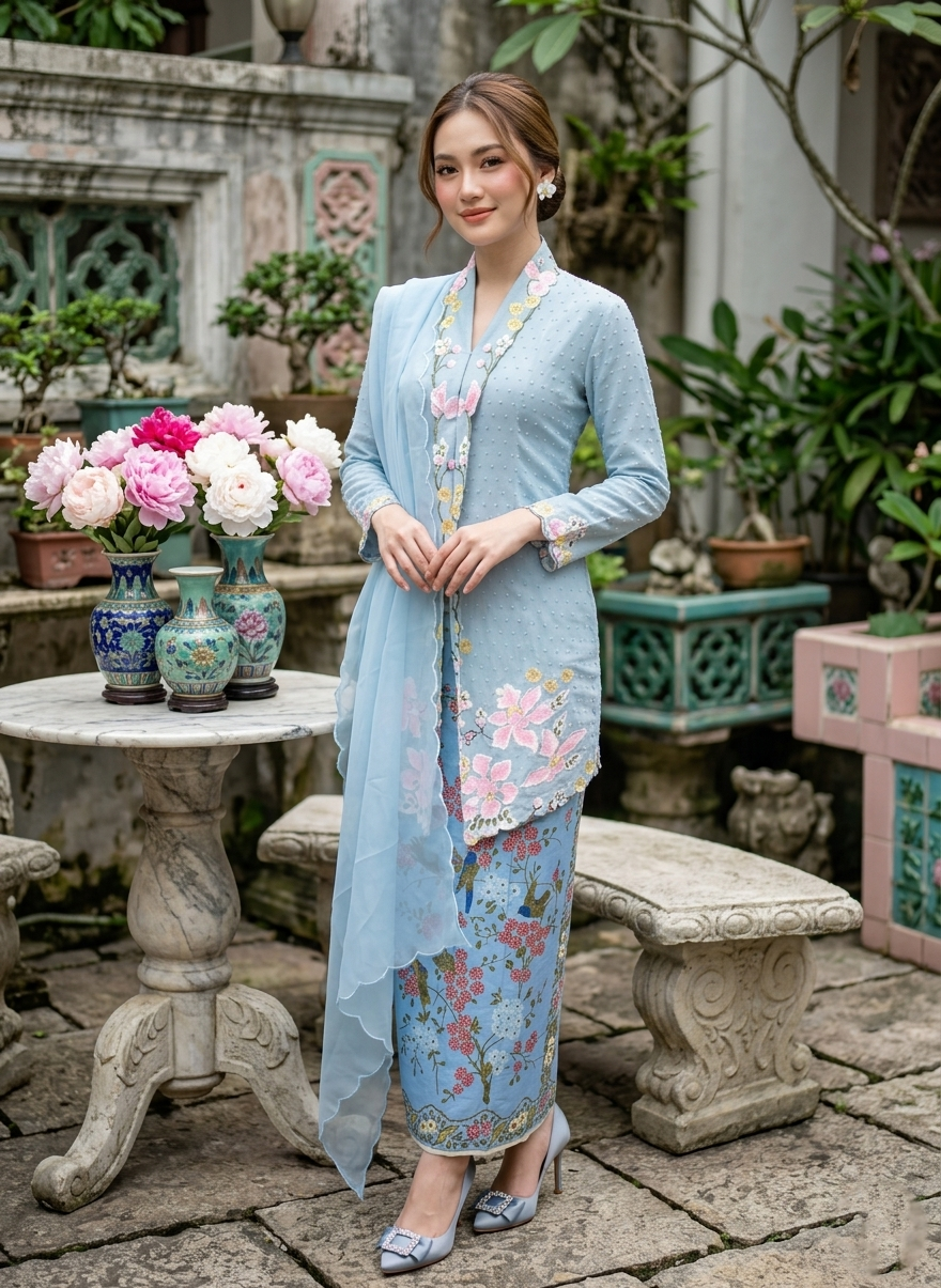 Long Kebaya Amaryllis Set
