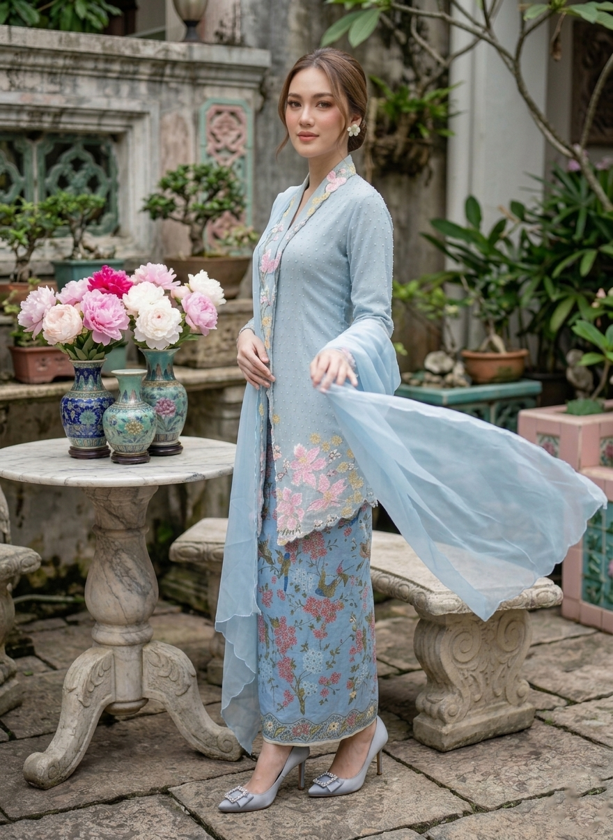 Long Kebaya Amaryllis Set