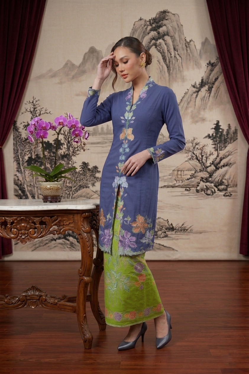 ZAALI - Long Kebaya Amaryllis