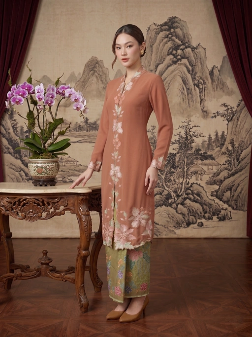 ZAALI - Long Kebaya Amaryllis