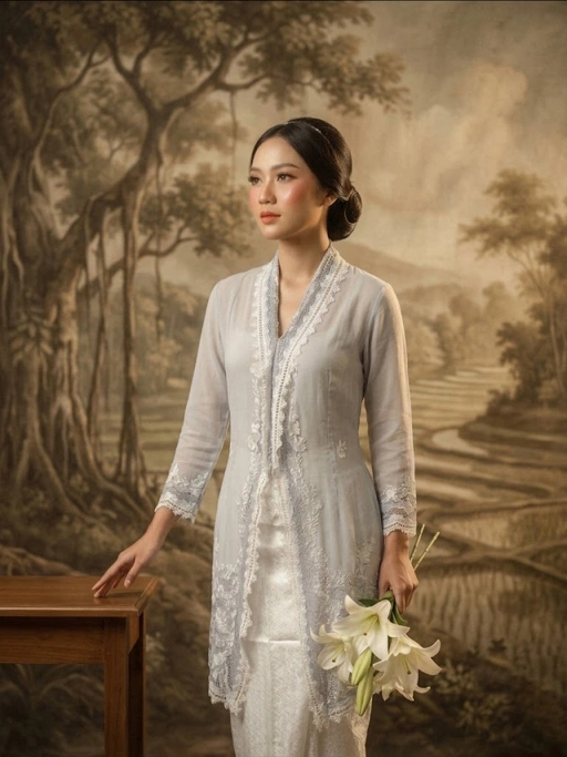 ZAALI - Long Kebaya Freesia Lace