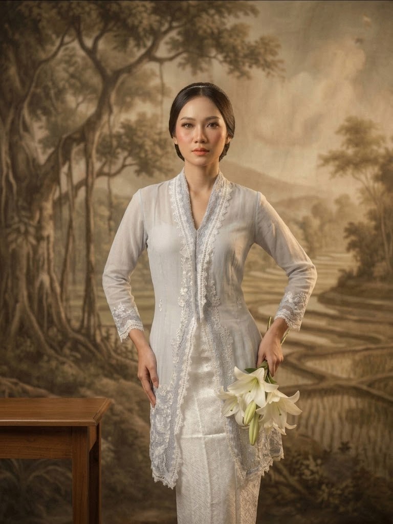 ZAALI - Long Kebaya Freesia Lace