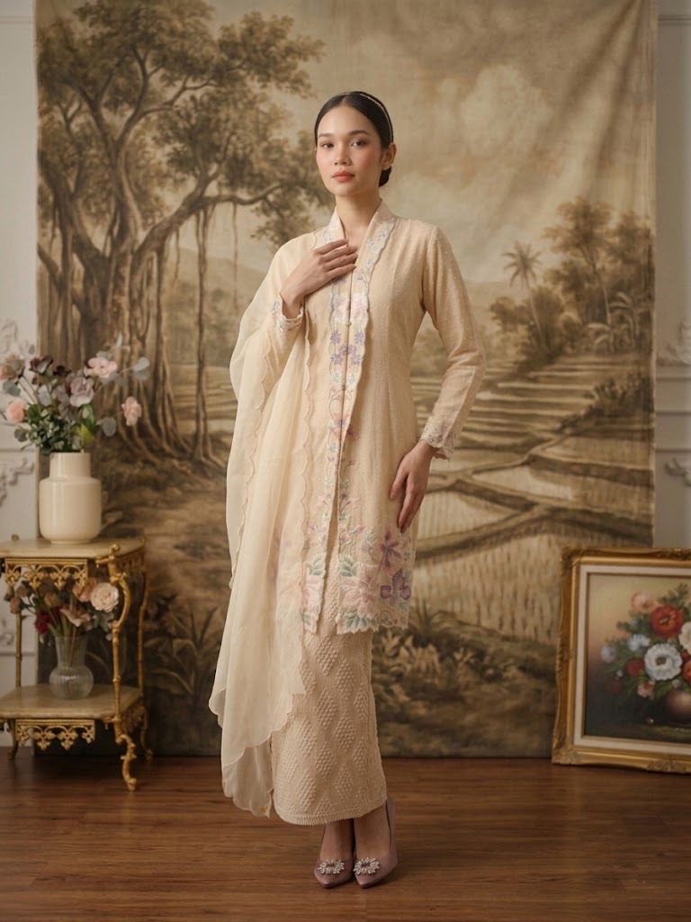 Long Kebaya Amaryllis Set