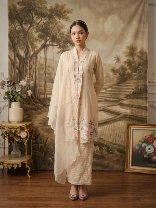 Long Kebaya Amaryllis Set