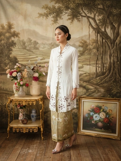 ZAALI - Long Kebaya Amaryllis
