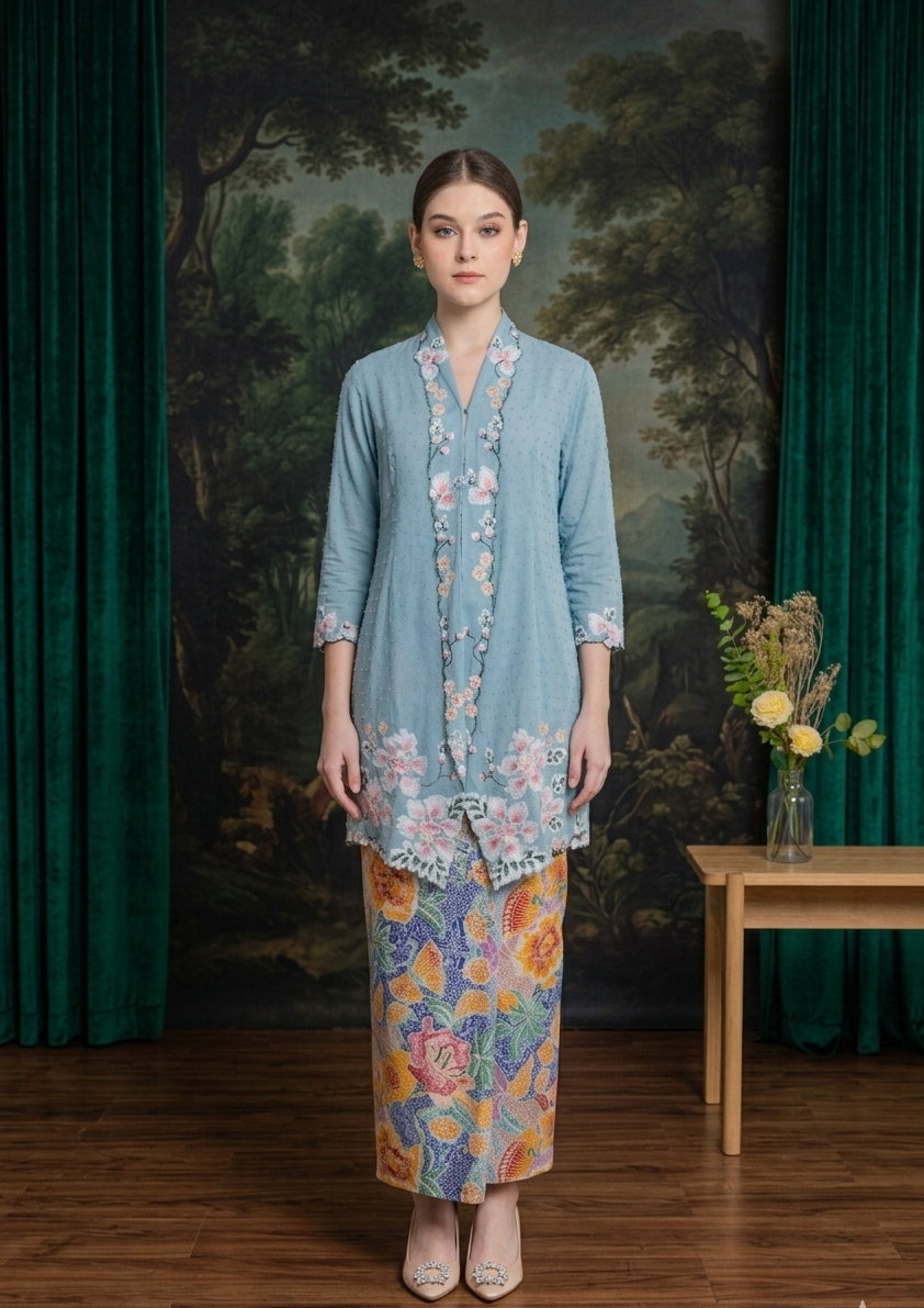 ZAALI - Long Kebaya Amaryllis