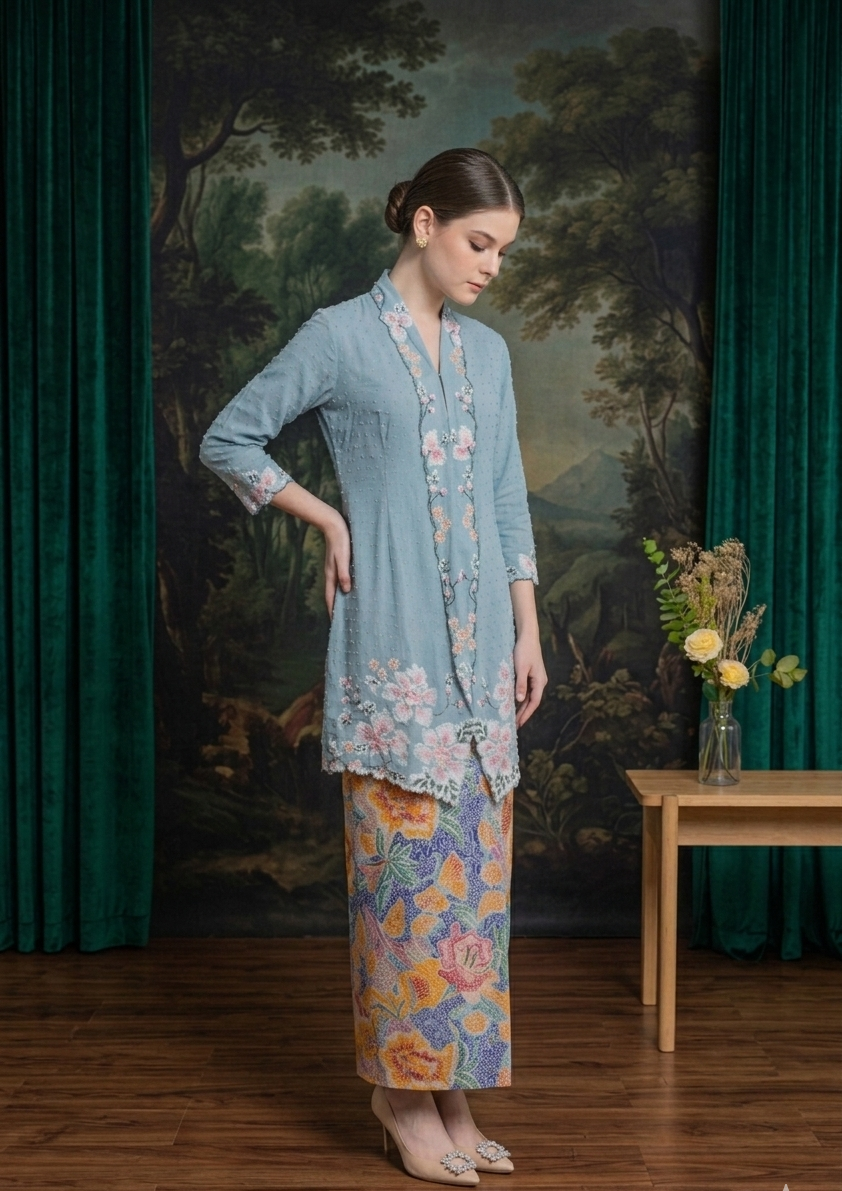 ZAALI - Long Kebaya Amaryllis
