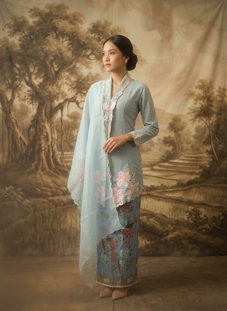 Long Kebaya Amaryllis Set