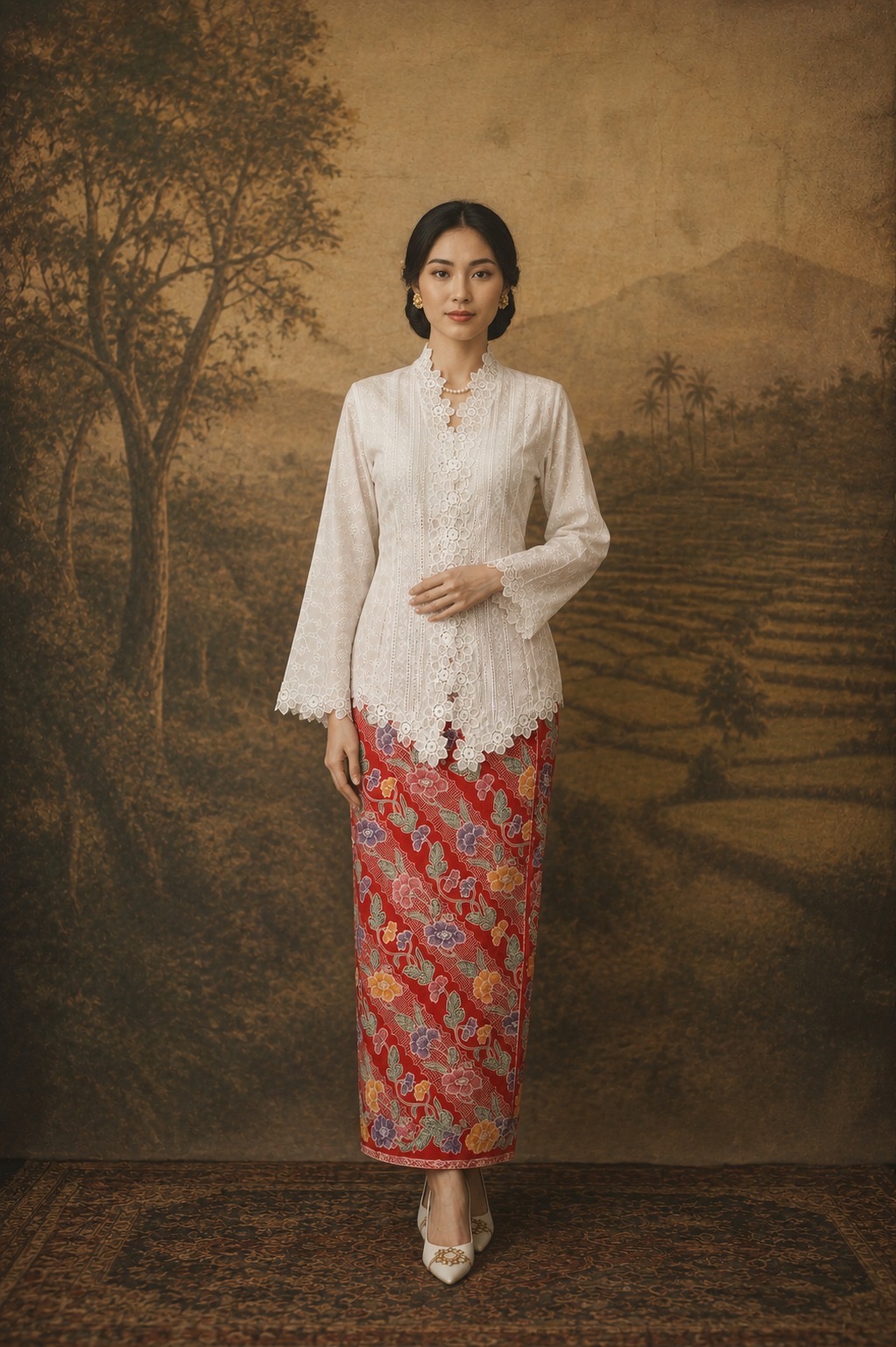 ZAALI - Kebaya White Zinnia