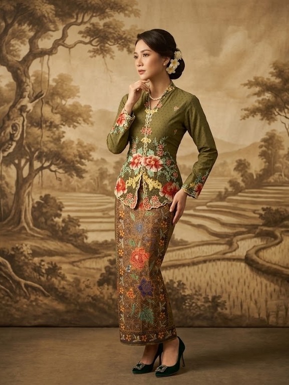 ZAALI - Kebaya Peony Embroidery