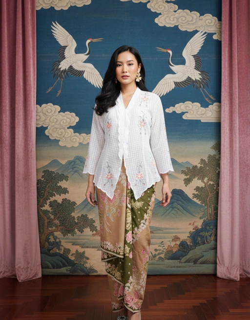 Image of ZAALI - Kebaya White Primrose