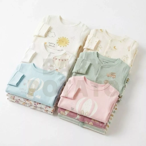 Image of Paket 3pcs SNY Sleepsuit Bayi 0-9bulan Jumper Panjang Tutup Kaki