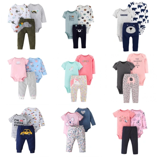 Image of Babyset 3pcs Paket 3-24Bulan Bodysuit Baby Jumper Pendek Celana Panjang Baju Bayi Anak