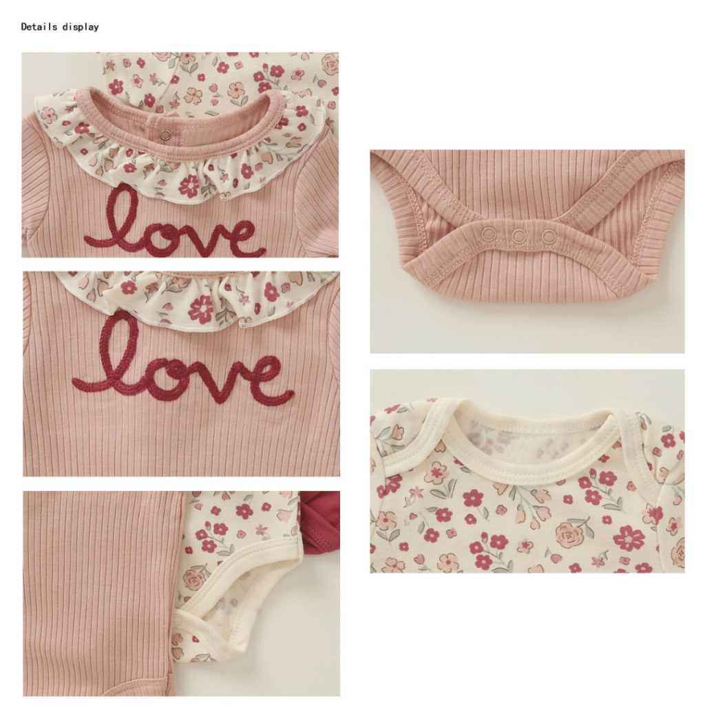 BABYPOTATO - Jumper Pendek Bayi 3SH Paket 3pcs Bodysuit Bayi Lucu 0-9bulan baju bayi newborn