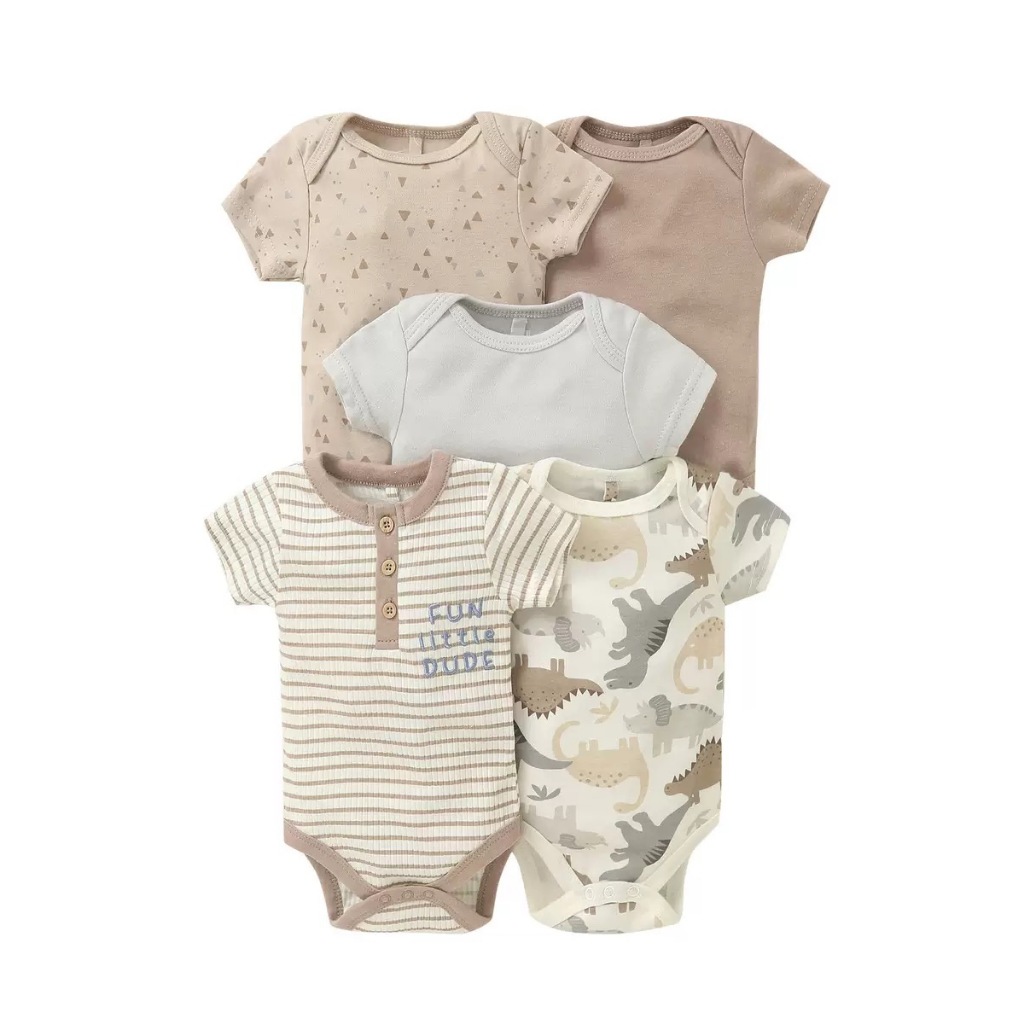 BABYPOTATO - Jumper Pendek Bayi 5SP Paket 5pcs Bodysuit Bayi Lucu 0-9bulan baju bayi newborn