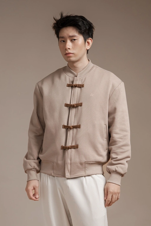 Image of Chou Bomber Jacket in Latte