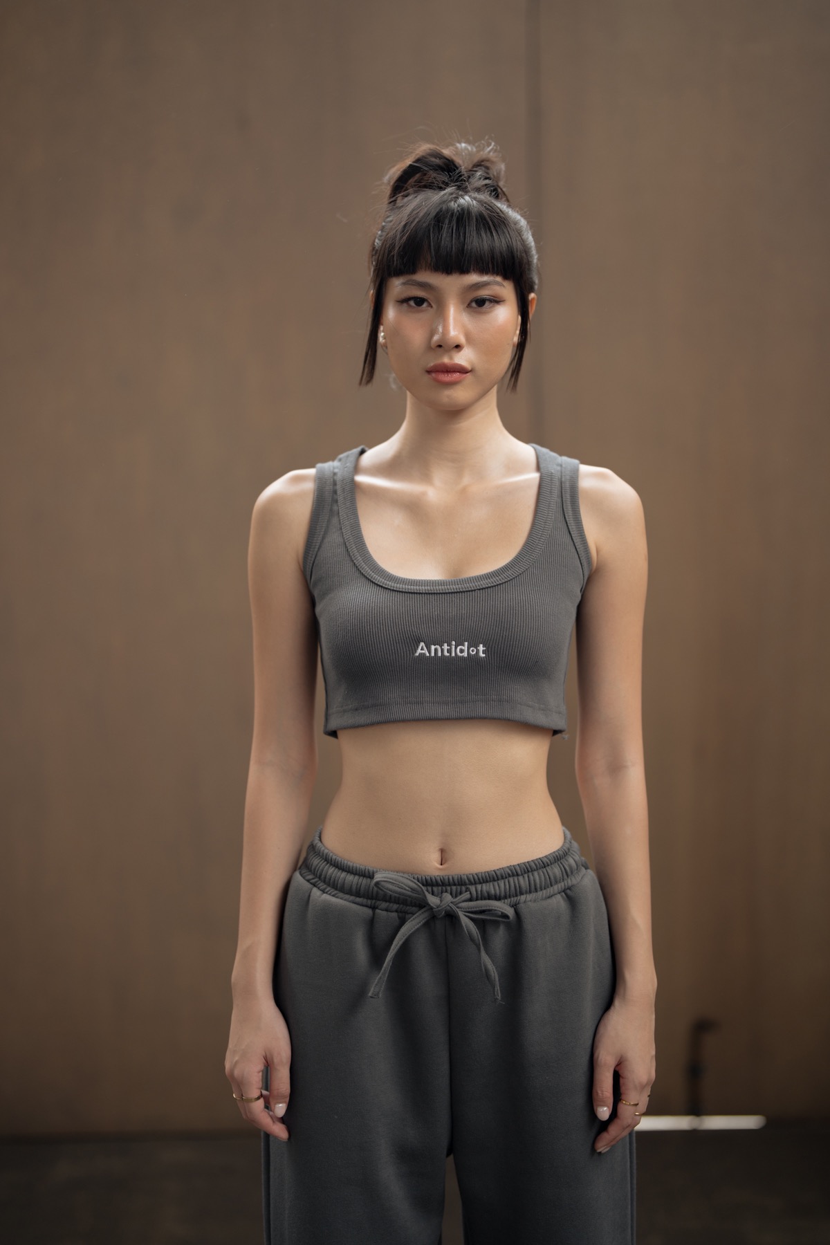 Charlotte Tank Top - Charcoal
