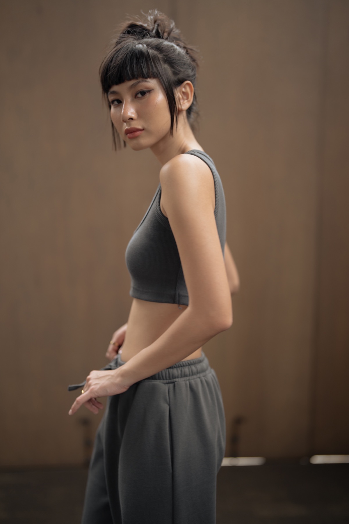 Charlotte Tank Top - Charcoal