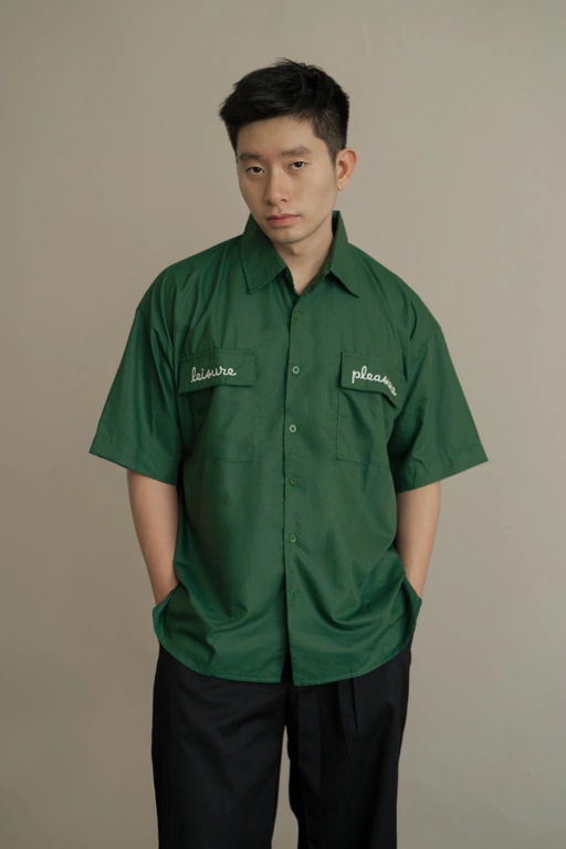 Image of Leisure Shirt Pine Green