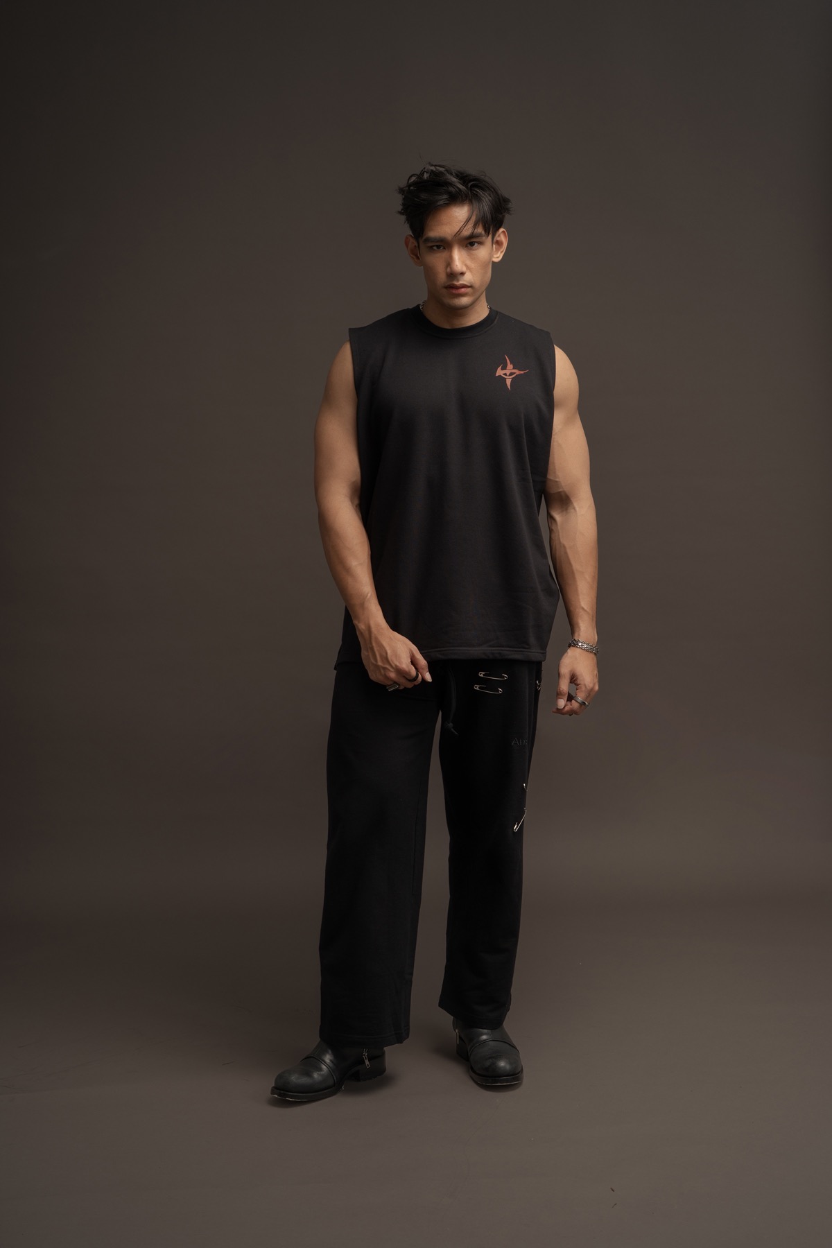 Team Villains Sleeveless Tee in Black