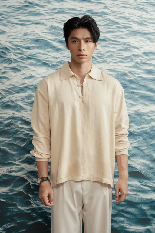 Zain Shirt in Cream Linen