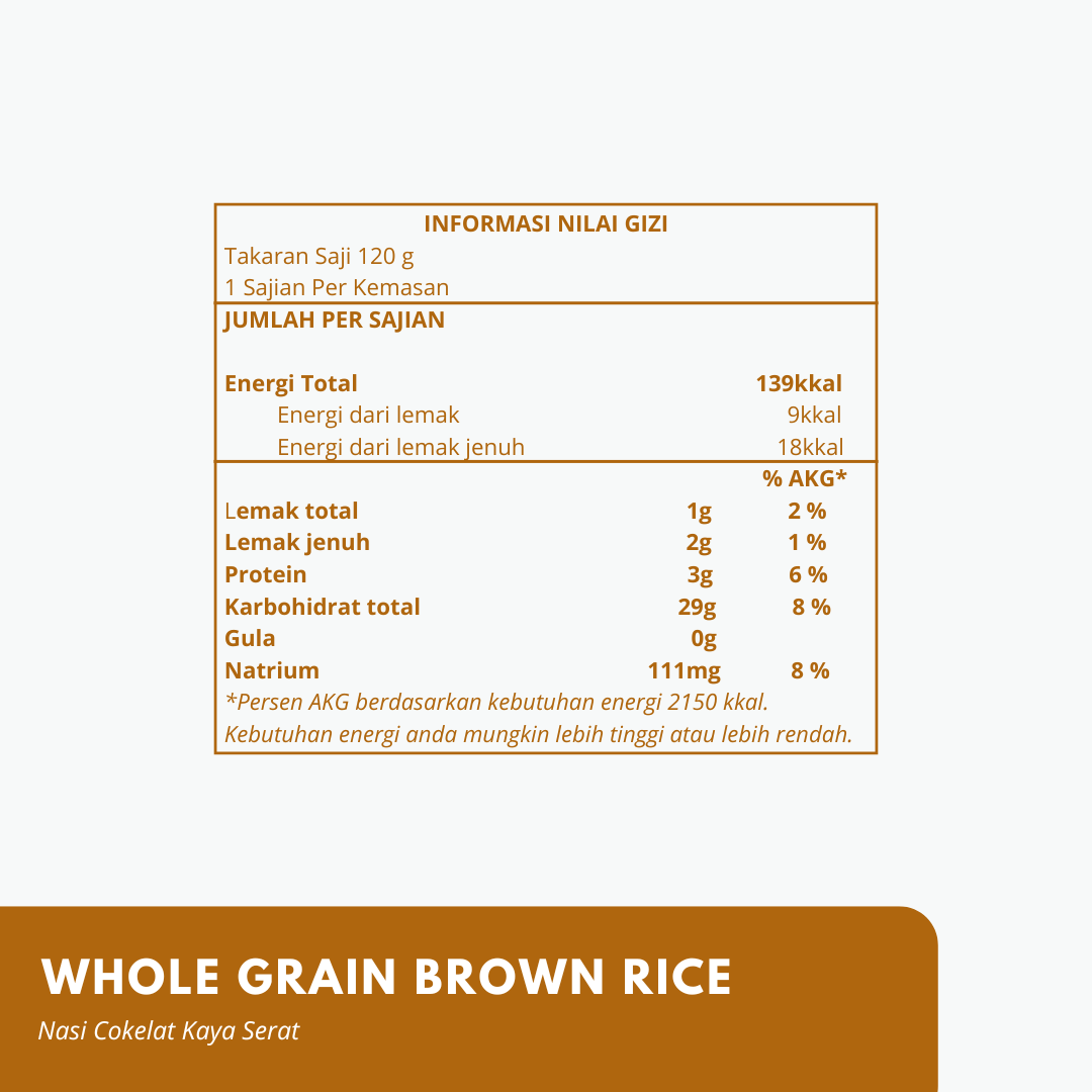 Satu Porsi Whole Grain Brown Rice