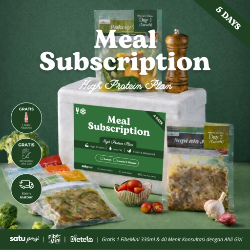 Image of Satu Porsi 5 Days Meal Subscription: High Protein Plan