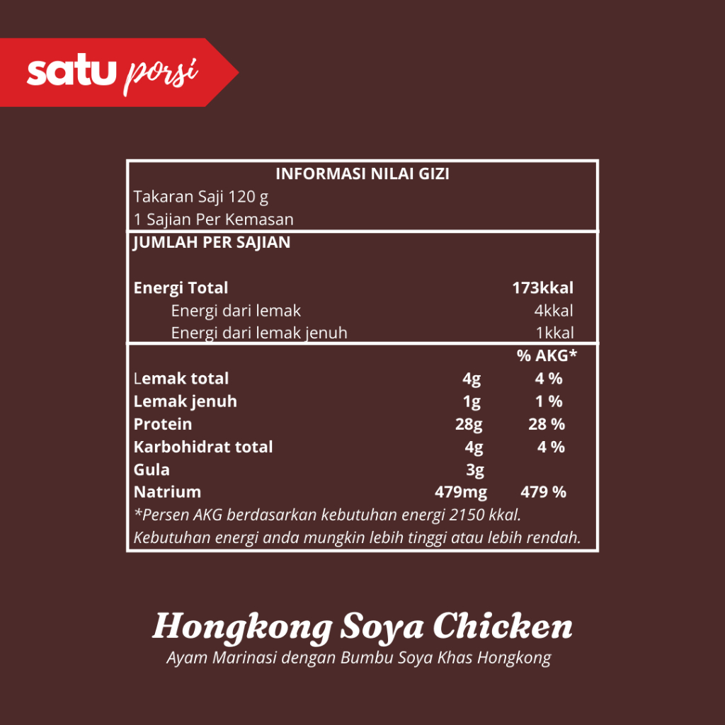 Frozen Food Satu Porsi Siap Masak Hongkong Soya Chicken