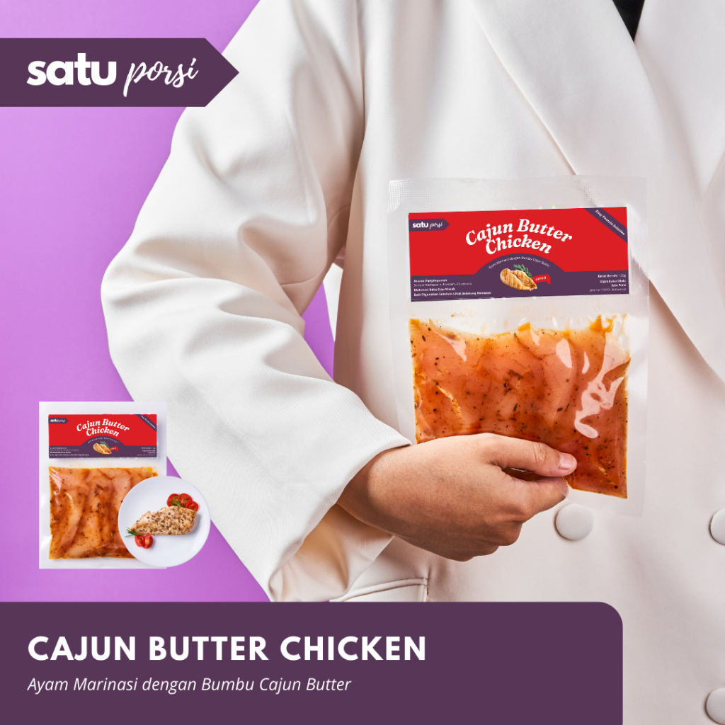 Frozen Food Satu Porsi Siap Masak Cajun Butter Chicken