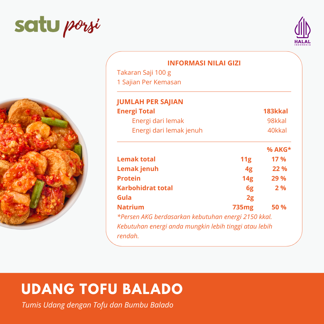 Satu Porsi Udang Tofu Balado