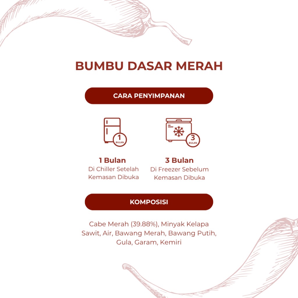 Satu Porsi BUMBU DASAR (Putih/Merah/Orange/Kuning)