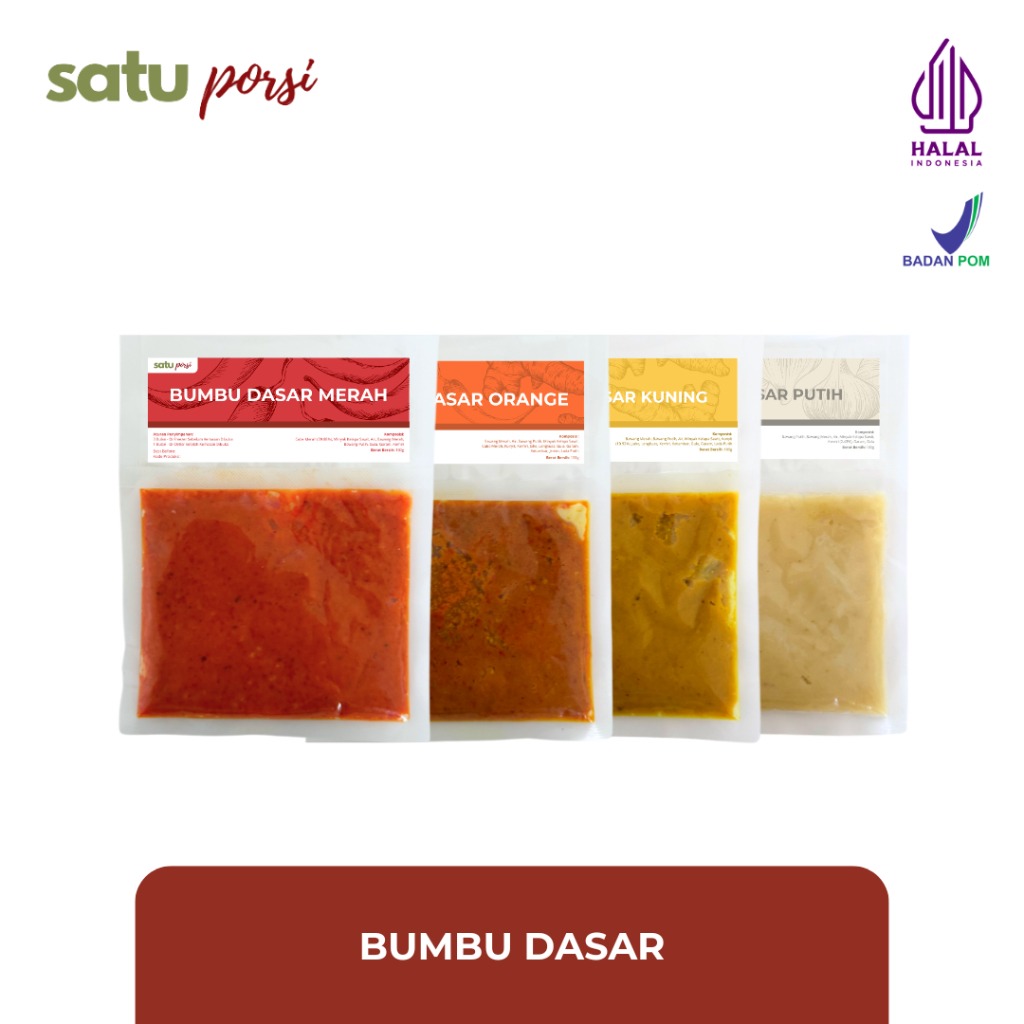 Satu Porsi BUMBU DASAR (Putih/Merah/Orange/Kuning)