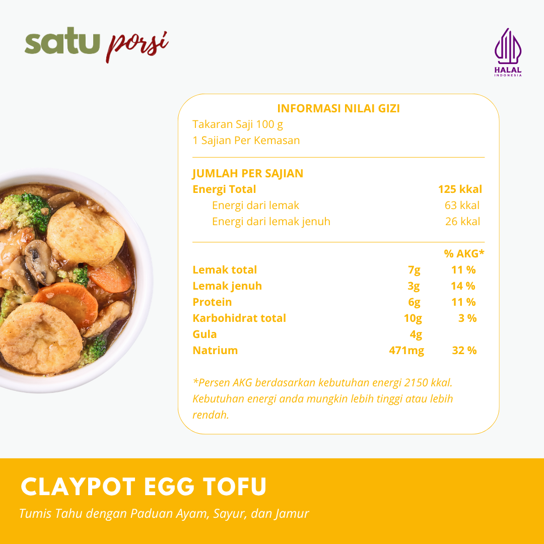 Satu Porsi Claypot Egg Tofu