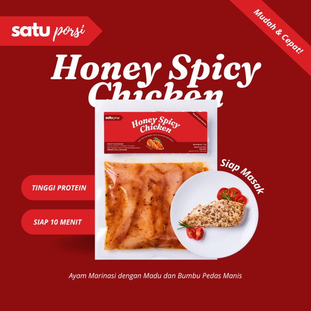 Frozen Food Satu Porsi Siap Masak Honey Spicy Chicken