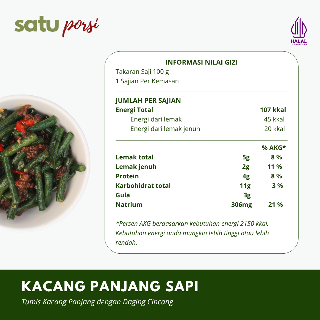 Satu Porsi Kacang Panjang Sapi