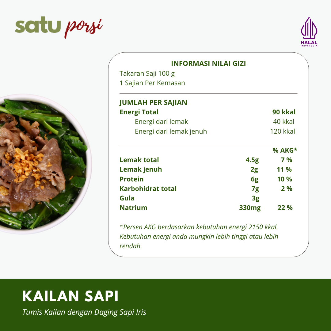 Satu Porsi Kailan Sapi
