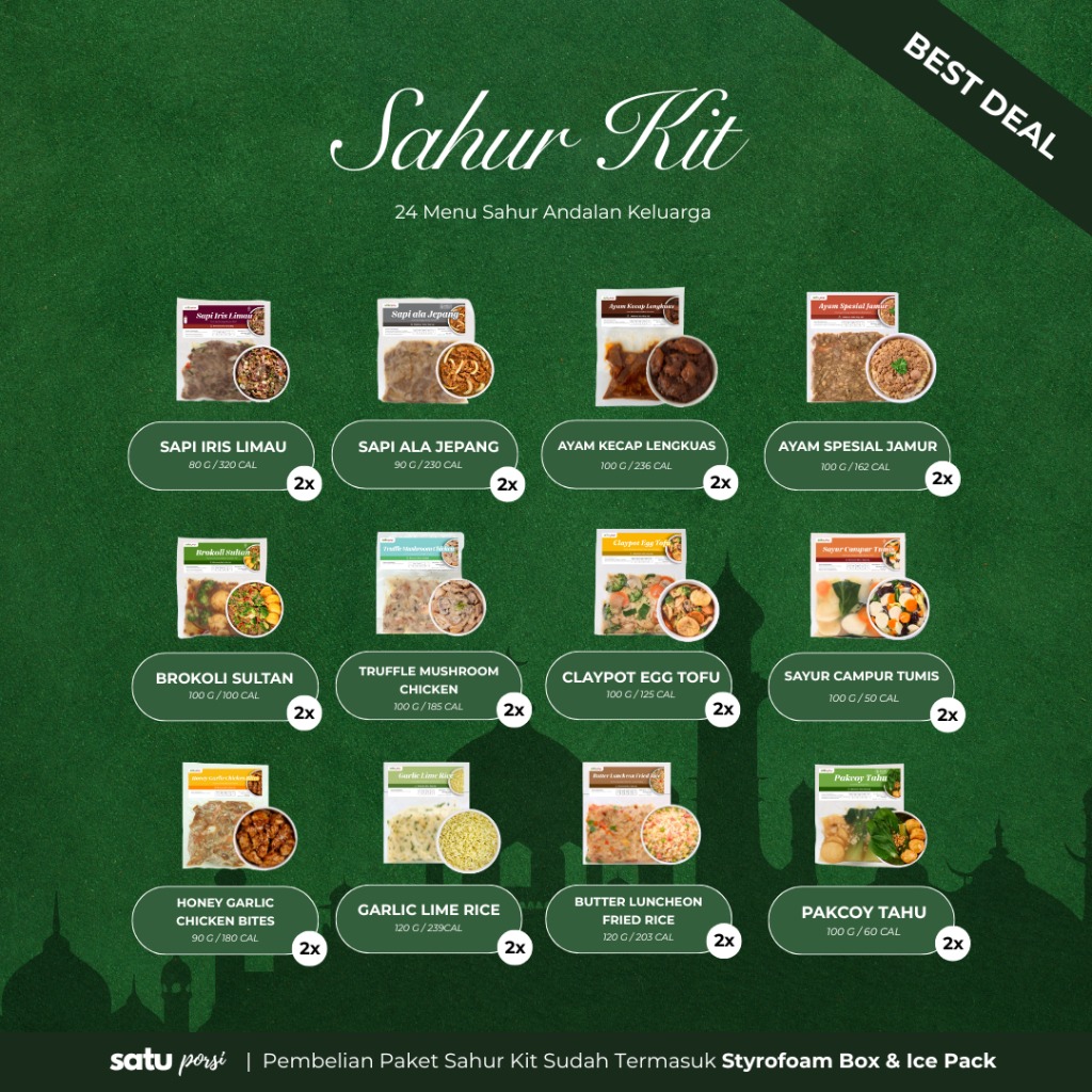 Satu Porsi Sahur Kit (Paket Makanan Sahur 24 Menu)
