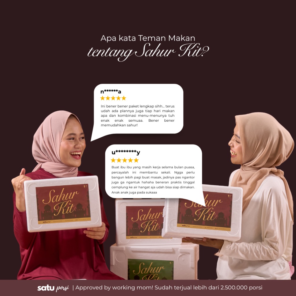 Satu Porsi Sahur Kit (Paket Makanan Sahur 40 Menu)