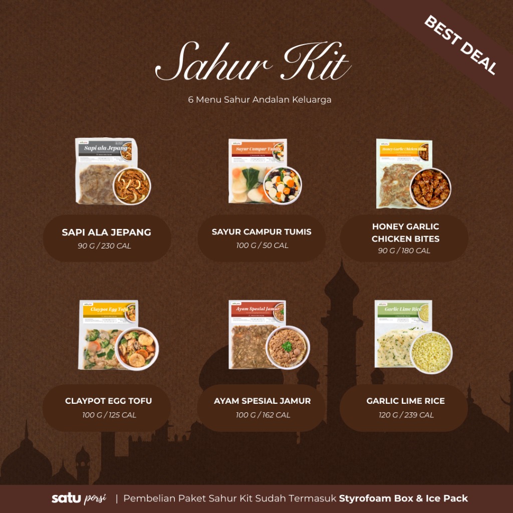 Satu Porsi Sahur Kit (Paket Makanan Sahur 6 Menu)